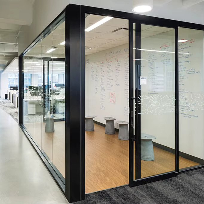 Glass office meeting room cube