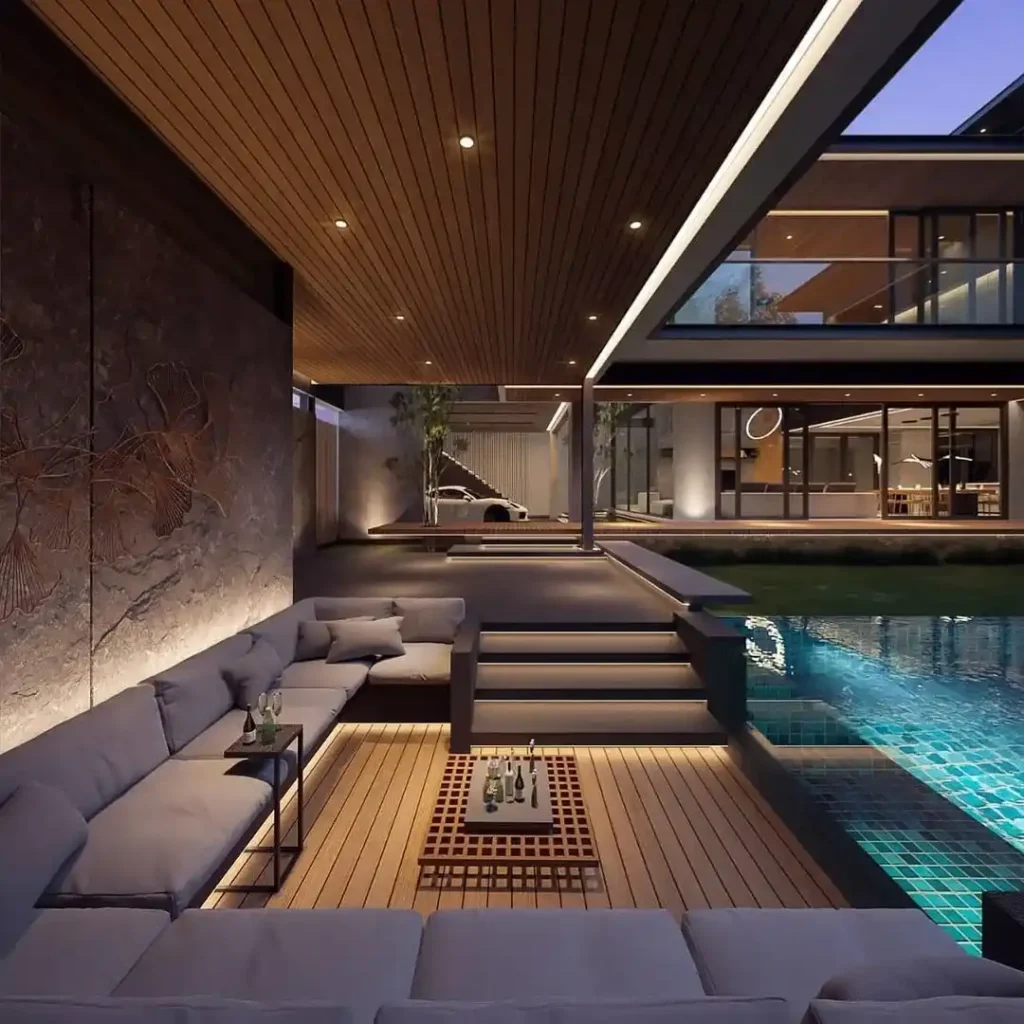 Modern luxury living room renovation design