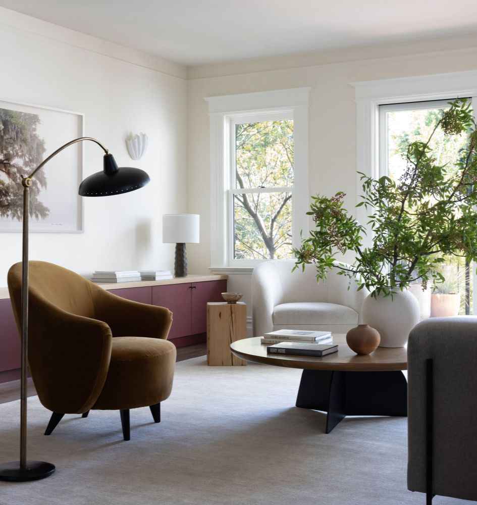 Stylish renovated living room space