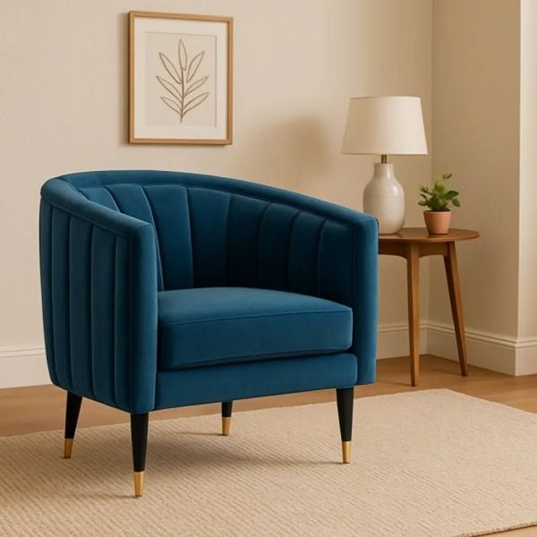 Chair Repair 29 Blue velvet chair repair service