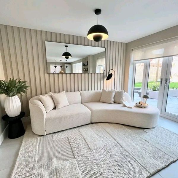 Sofa Cleaning 25 Clean beige curved sectional sofa