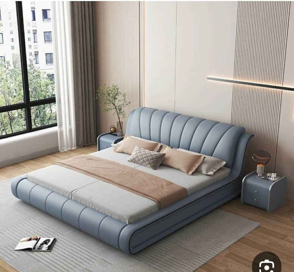 Bed Upholstery 44 Contemporary blue upholstered bedroom bed