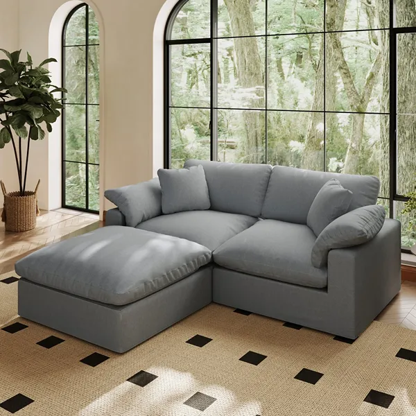 Sofa Cleaning 29 Fresh grey plush sectional sofa