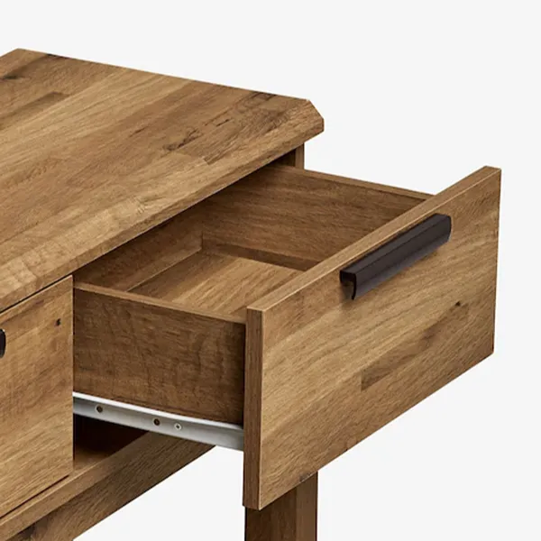 Slim Dark Oak Effect Console Table 4 Slim Dark Oak Effect Console Table