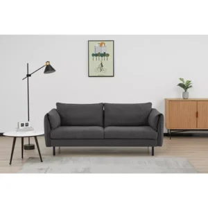 Betsy Grey Boucle Three-Seater Sofa