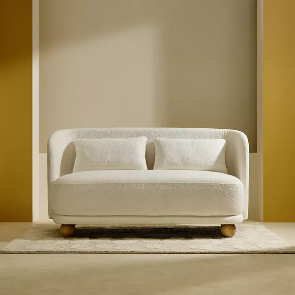 Poppy Natural Fabric Two-Seater Sofa 1 Poppy Natural Fabric Two-Seater Sofa
