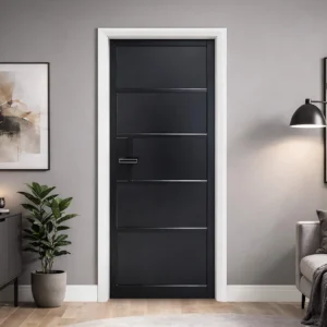 Amsterdam White Primed Three-Panel Interior Door