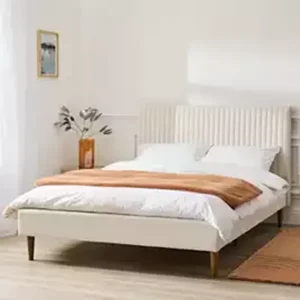 Argos Home Ada Natural Velvet Bed Frame