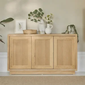 Astrid 3-Door Whitewash Oak Sideboard
