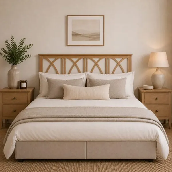 Buckingham Solid Oak Bed Headboard 1 Buckingham Solid Oak Bed Headboard
