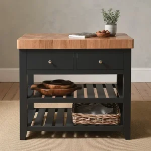 Chester Charcoal Butcher Block Island