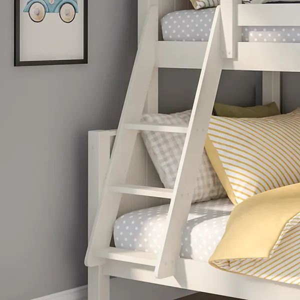 Classic White Wooden Trio Bunk Bed 3 Classic White Wooden Trio Bunk Beds