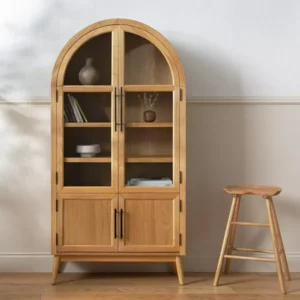Collins Arched Oak Display Cabinet