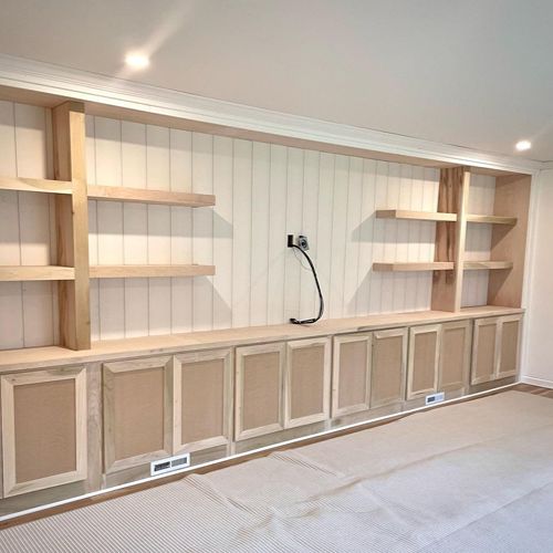 Custom Wood Storage Shelving