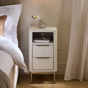 Emilie White Oak Effect Bedside Tables Set of 2