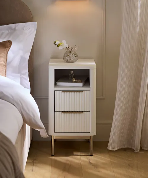 Emilie White Oak Effect Bedside Tables Set of 2 1 Emilie White Oak Effect Bedside Tables Set of 2