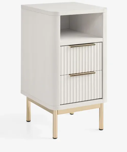 Emilie White Oak Effect Bedside Tables Set of 2 4 Emilie White Oak Effect Bedside Tables Sets of 2