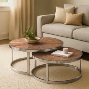 Leo Reclaimed Wood Nesting Coffee Tables