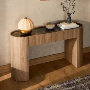 Mid Natural Nomad Oak Effect Console Table