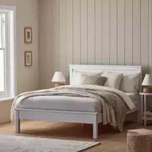 Habitat Brooklyn White Wooden Bed Frame