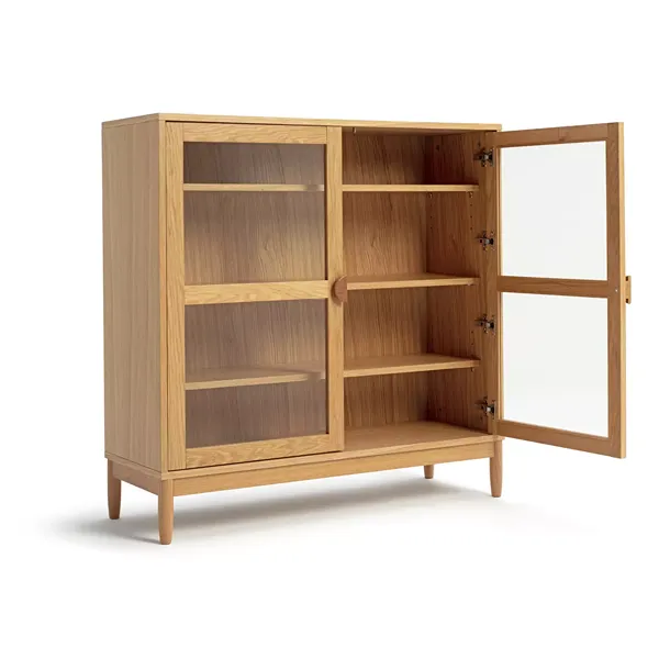 Habitat Cornelia Natural Glass Display Cabinet 3 Habitat Cornelia Natural Glass Display-Cabinet