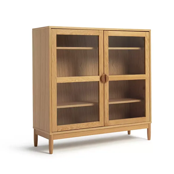 Habitat Cornelia Natural Glass Display Cabinet 4 Habitat Cornelia Natural Glass Display Cabinets