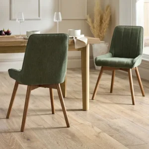 Hamilton Green Natural Dining Chairs