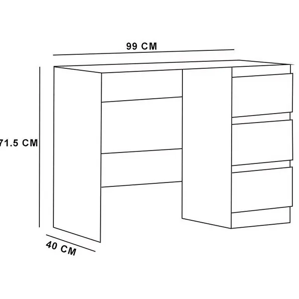 High Gloss White 3-Drawer Vanity Dressing Table 2 High Gloss White 3-Drawer Vanity Dressing-Table