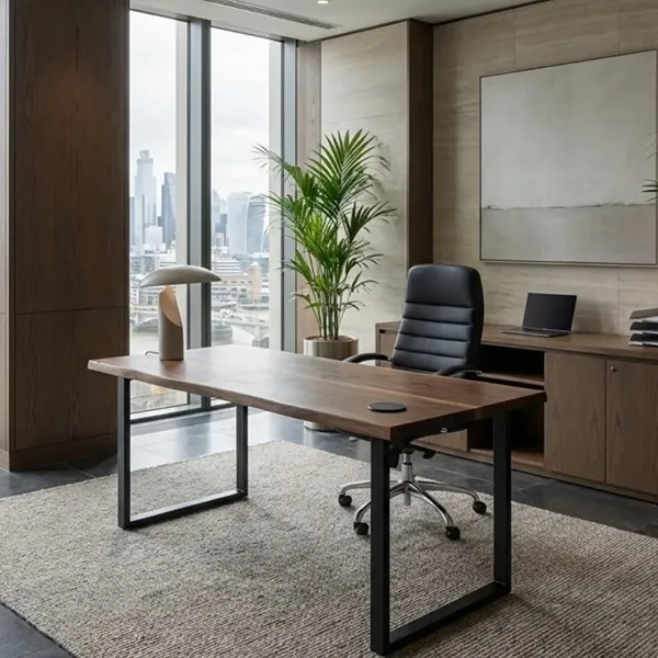 Luxury Walnut Executive Office Desk 1 Luxury Walnut Executive Office Desk