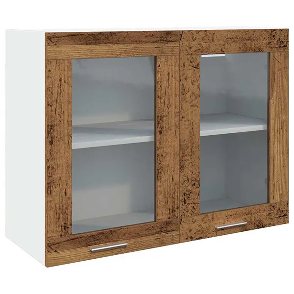 Lyon Old Wood Hanging Glass Cabinet 1 Lyon Old Wood Hanging Glass Cabinet