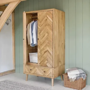 Modern Two-Door Wooden Wardrobe