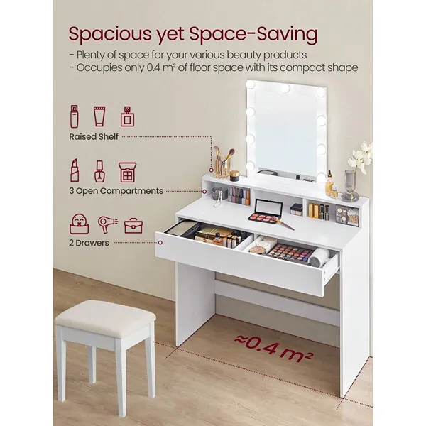 Modern White LED Dressing Table 3 Modern White LED-Dressing Table