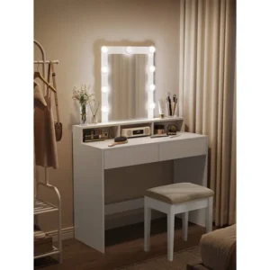 Modern White LED Dressing Table
