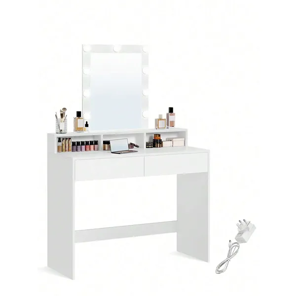 Modern White LED Dressing Table 4 Modern-White LED Dressing Table