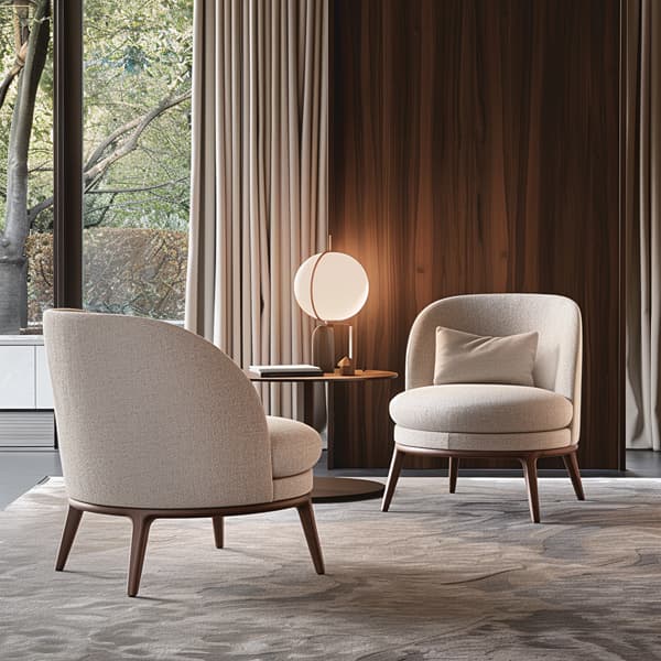Modern upholstered lounge chair