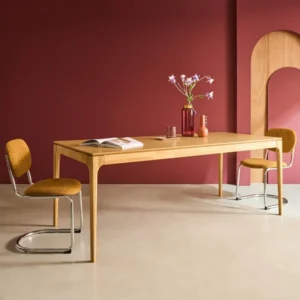 Natural Hevea Wood 8-Seater Dining Table
