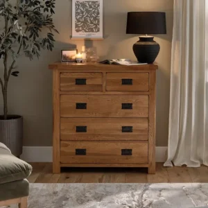 Original Rustic Solid Oak 32 Drawer Cabinet