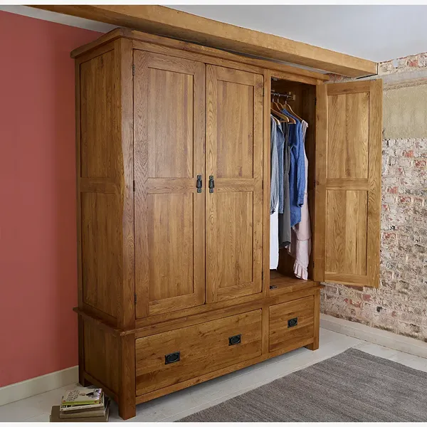 Original Rustic Three-Door Wardrobe 1 Original Rustic Three-Door Wardrobe