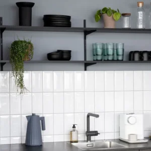 P-Slot H1-26 Black Kitchen Storage-Shelf 160x50x42 cm
