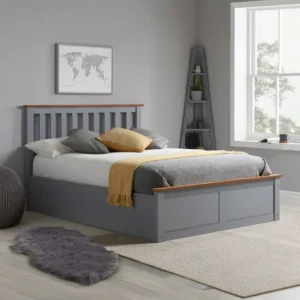 Phoenix Stone Grey Wooden Ottoman Bed