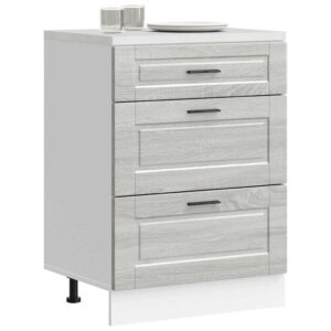 Porto Grey Sonoma Kitchen Base Cabinet