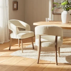 Remi Light Natural Chenille Dining Chairs