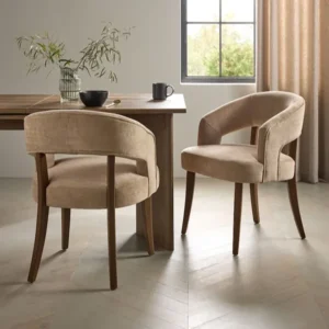 Remi Sand Chenille Dining Chairs