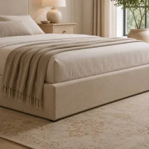 Rialto Linen Look Ottoman Storage Bed
