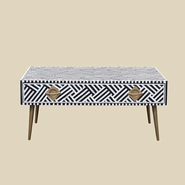 Rini Bone Inlay One-Drawer Coffee Table 2 Rini Bone Inlay One-Drawer Coffee-Table