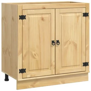 SKI Honey Brown Pine Wood Cabinet