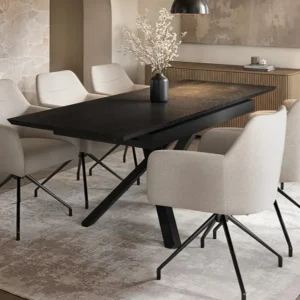 SOLACE+CO Lexi Black Extendable Dining Tables