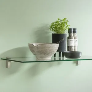 Square+Eliot Clear Glass Kitchen Shelf