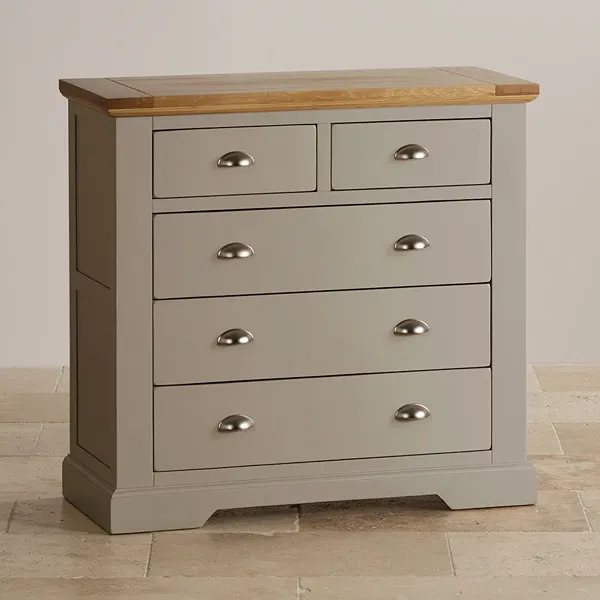 St Ives Natural Oak & Light Grey 2/3 Drawer Cabinet 2 St Ives Natural Oak & Light Grey 23 Drawer Cabinets