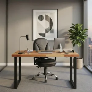 Walnut Stave Executive Work Desk